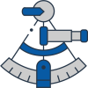 Illustration d'un sextant